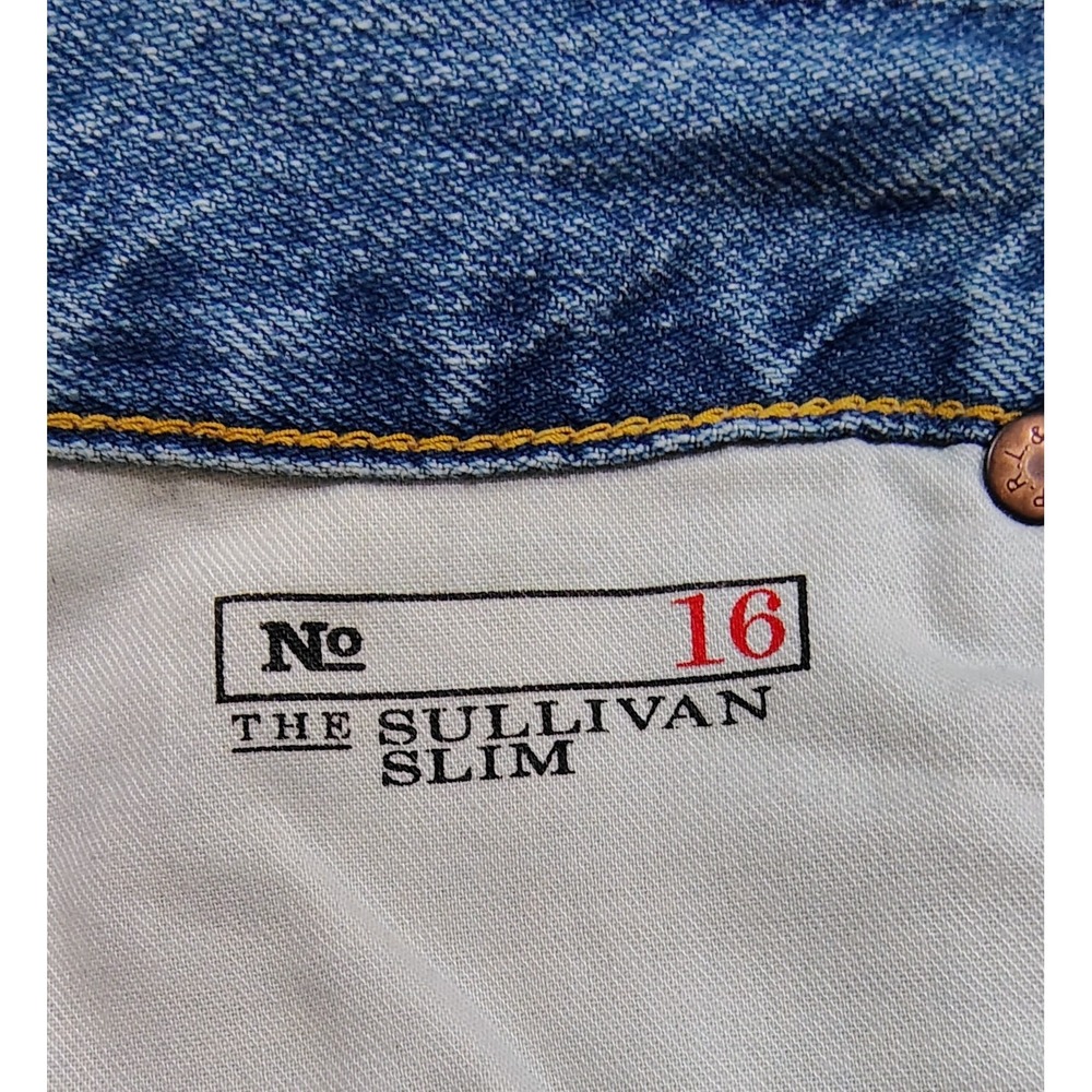 Polo Ralph Lauren Jeans The Sullivan Slim Boys Size 16 Blue Distressed Denim - Picture 3 of 13